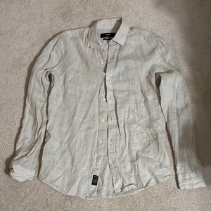 Mavi Men's Light Tan Button Down Shirt